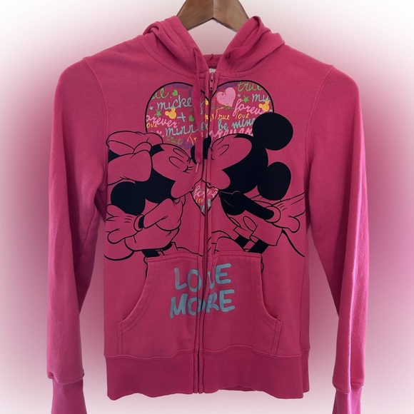 Disney Mickey & Minnie Hoodie - Juniors, Size Medium (7/9) - Picture 1 of 3